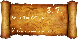 Bech Terézia névjegykártya